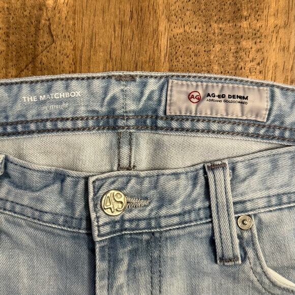 AG Adriano Goldschmied Men's The Matchbox Slim Straight Denim Jeans Blue Size 33 - Picture 6 of 8